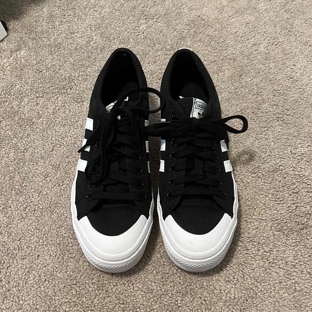 Worn Once- Black Adidas Nizza Platform Sneaker